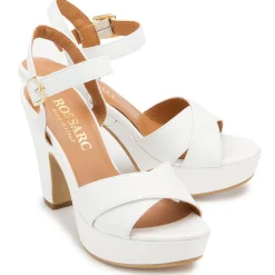 Sandalen|High Heels|Horsch Schuhe Sandalette in Untergrößen Weiß