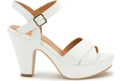 Sandalen|High Heels|Horsch Schuhe Sandalette in Untergrößen Weiß