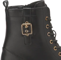 Stiefeletten|Fitters Schnürboot in Übergrößen Schwarz