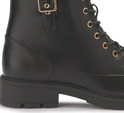 Stiefeletten|Fitters Schnürboot in Übergrößen Schwarz
