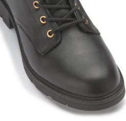 Stiefeletten|Fitters Schnürboot in Übergrößen Schwarz