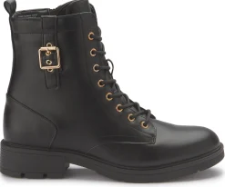 Stiefeletten|Fitters Schnürboot in Übergrößen Schwarz