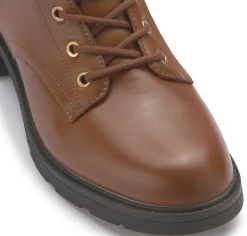 Stiefeletten|Fitters Schnürboot in Übergrößen Braun