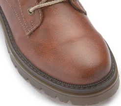 Stiefeletten|Mustang Damen Schnürboot in Übergrößen Braun