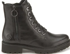 Stiefeletten|Remonte Schnürboot in Übergrößen Schwarz