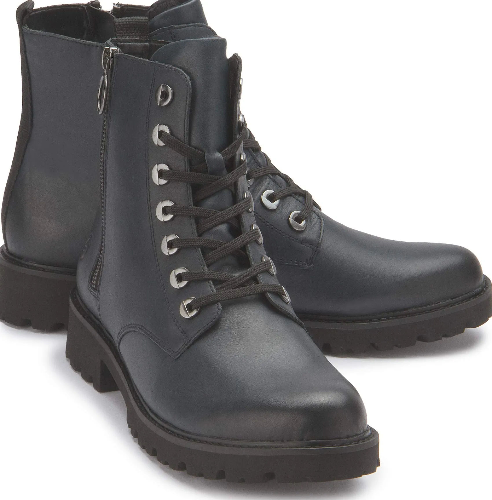 Stiefeletten|Remonte Schnürboot in Übergrößen Blau
