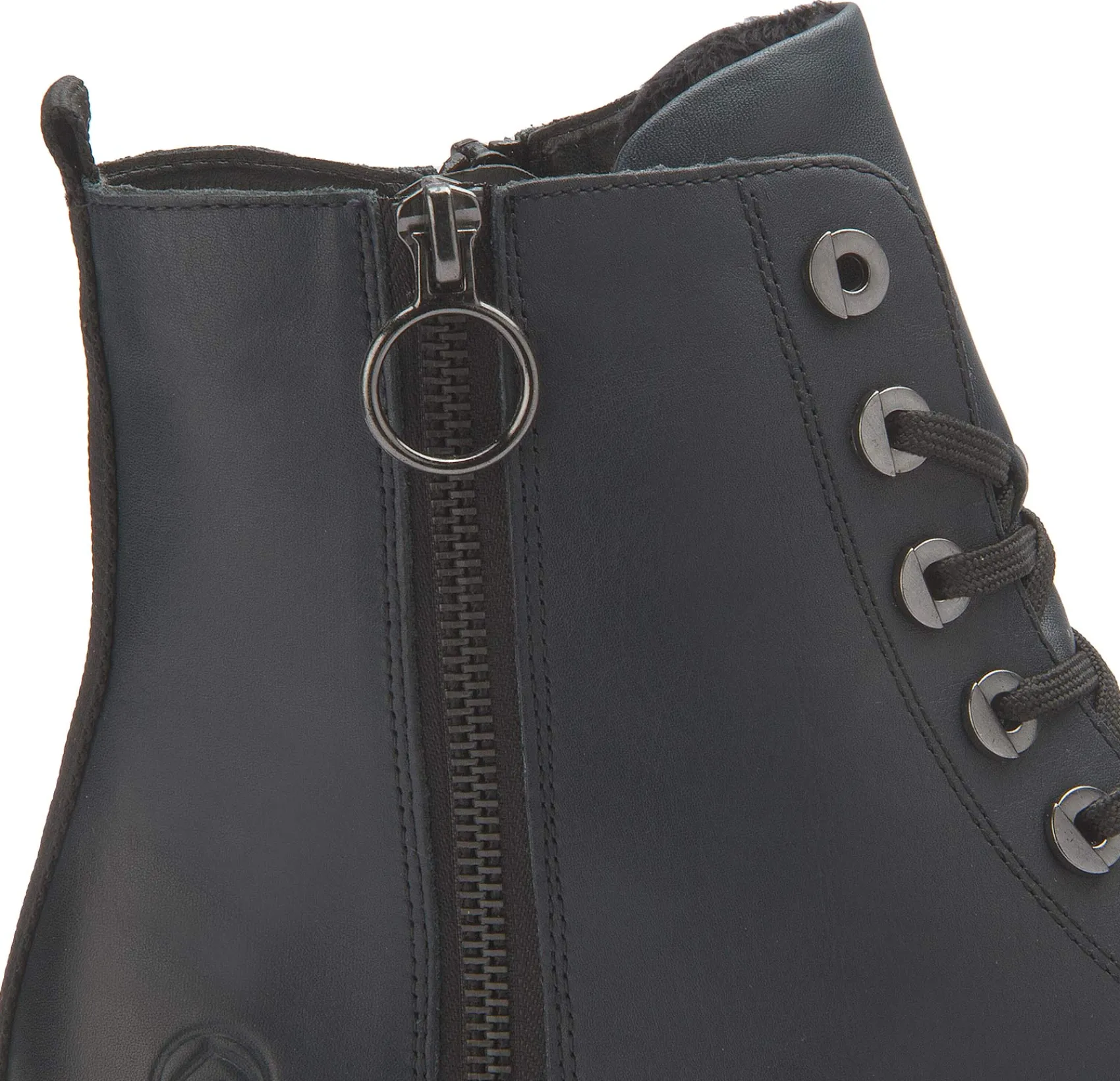 Stiefeletten|Remonte Schnürboot in Übergrößen Blau