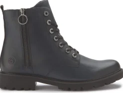 Stiefeletten|Remonte Schnürboot in Übergrößen Blau