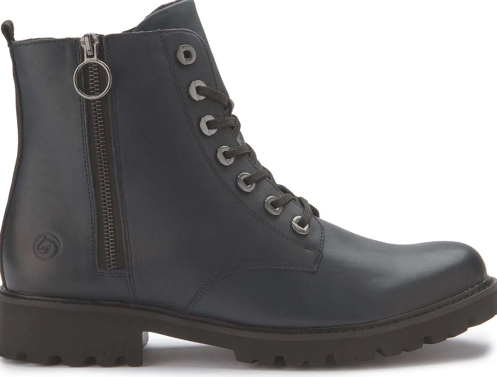 Stiefeletten|Remonte Schnürboot in Übergrößen Blau