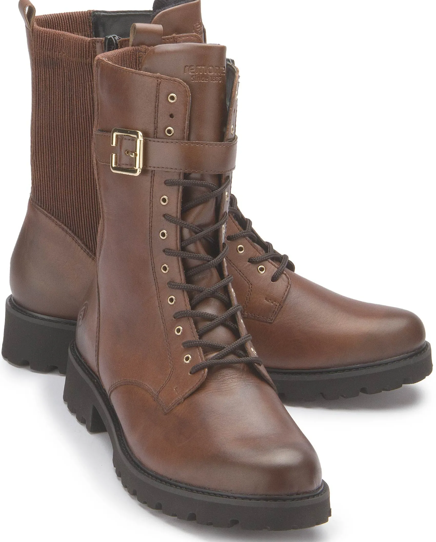 Stiefeletten|Boots|Remonte Schnürboot in Übergrößen