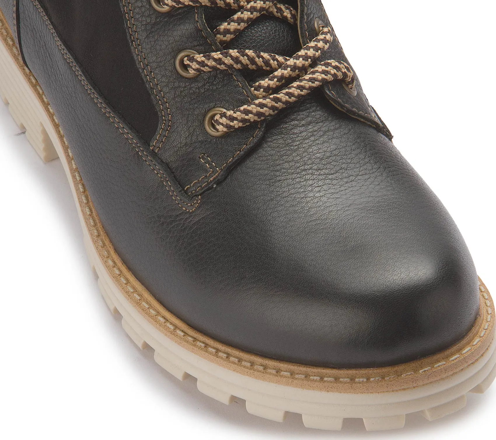 Stiefeletten|Boots|Remonte Schnürboot in Übergrößen Schwarz