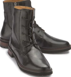 Stiefeletten|Everybody Schnürboot in Übergrößen Schwarz