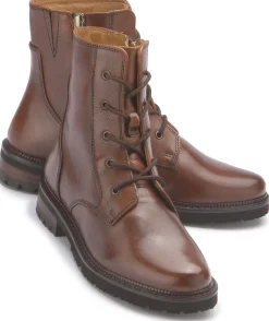 Stiefeletten|Everybody Schnürboot in Übergrößen Braun