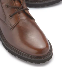 Stiefeletten|Everybody Schnürboot in Übergrößen Braun