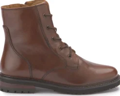 Stiefeletten|Everybody Schnürboot in Übergrößen Braun