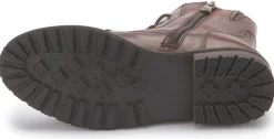 Stiefeletten|Everybody Schnürboot in Übergrößen Braun