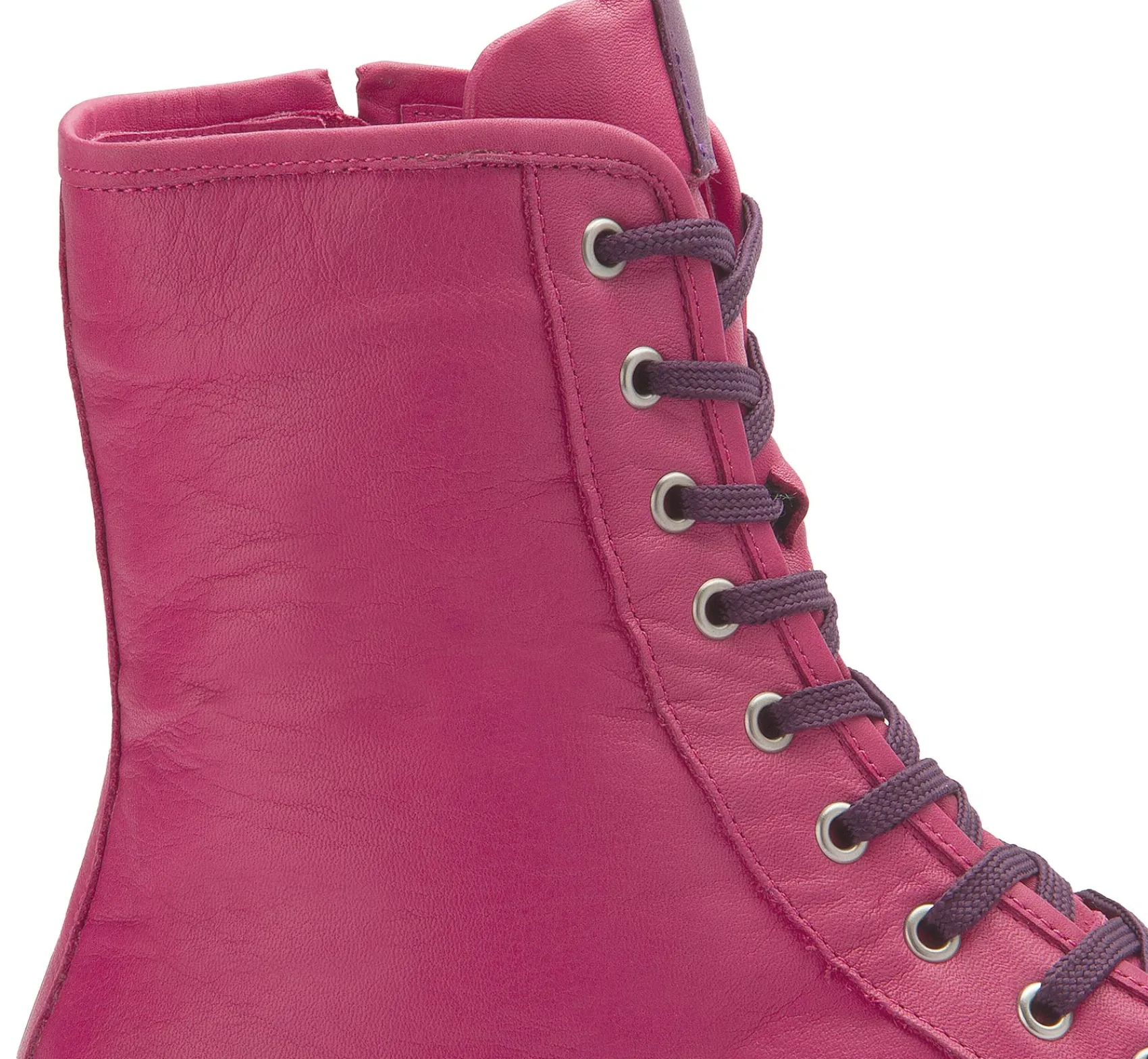 Stiefeletten|Horsch Schuhe Schnürboot in Übergrößen Pink