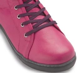 Stiefeletten|Horsch Schuhe Schnürboot in Übergrößen Pink