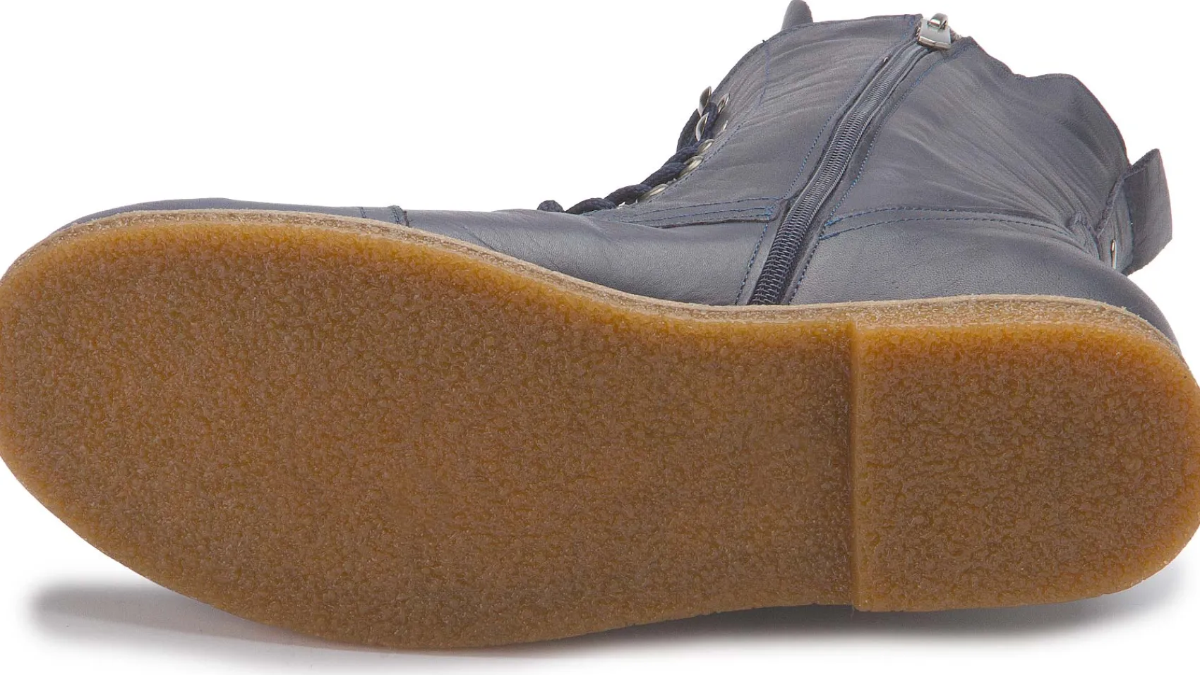 Stiefeletten|Horsch Schuhe Schnürboot in Übergrößen Blau