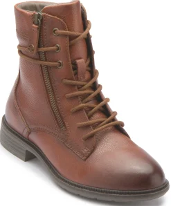 Stiefeletten|Tamaris Schnürboot in Übergrößen Braun