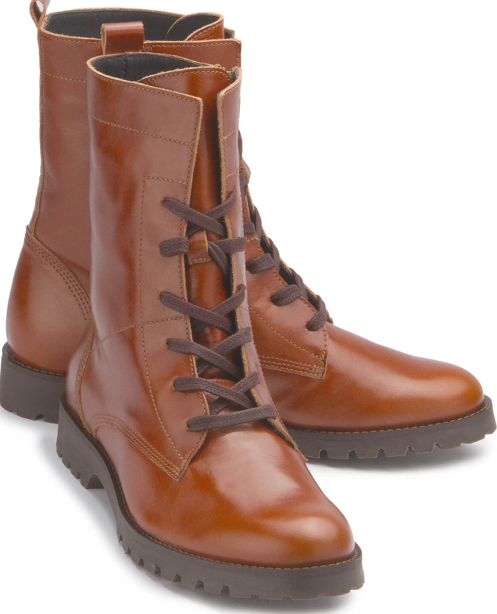Stiefeletten|Horsch Schuhe Schnürboot in Übergrößen Braun