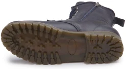 Stiefeletten|Boots|Horsch Schuhe Schnürboot in Übergrößen Blau