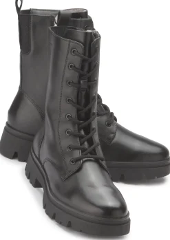 Stiefeletten|Schnürschuhe|Tamaris Schnürboot in Übergrößen Schwarz