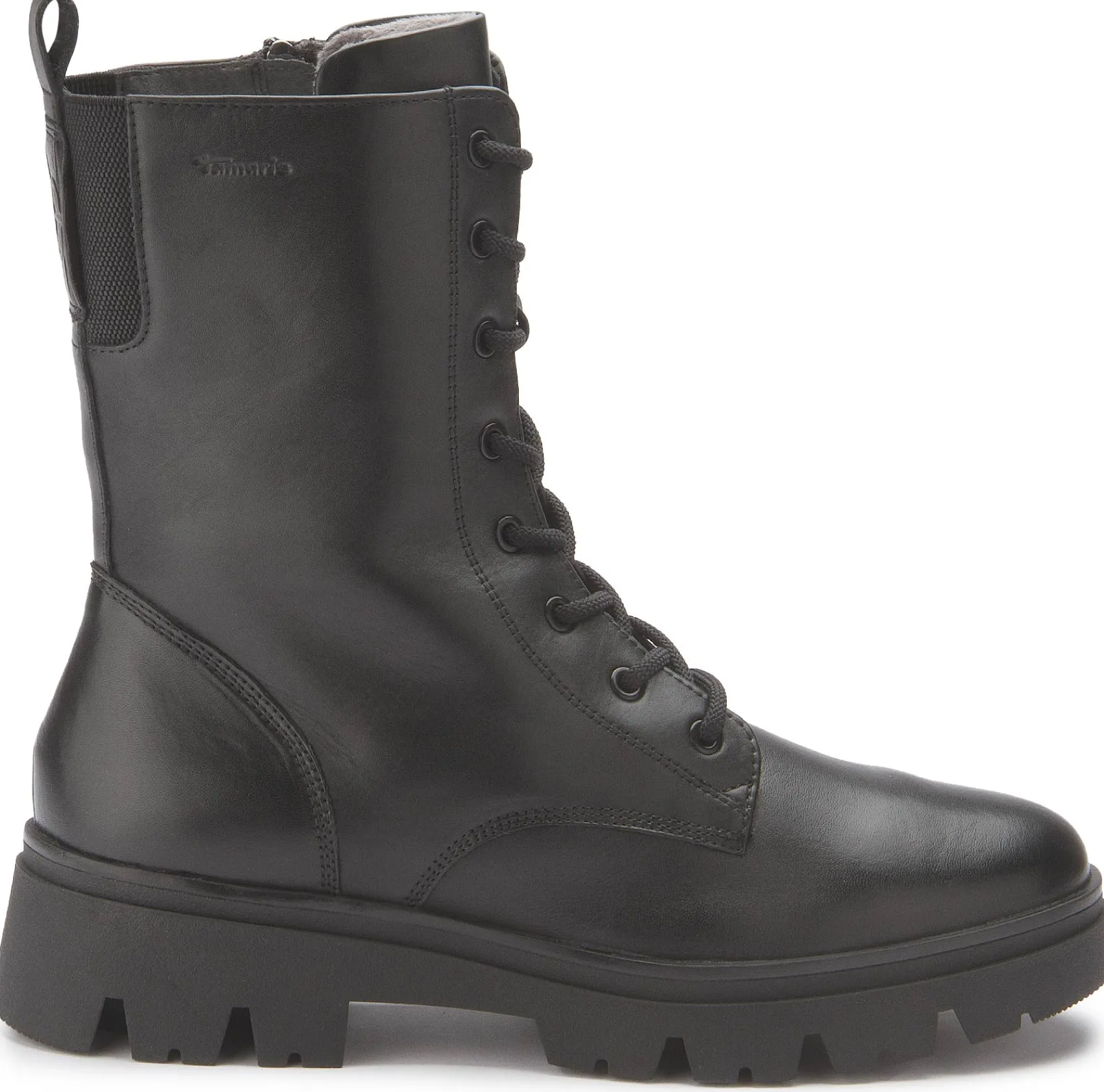 Stiefeletten|Schnürschuhe|Tamaris Schnürboot in Übergrößen Schwarz