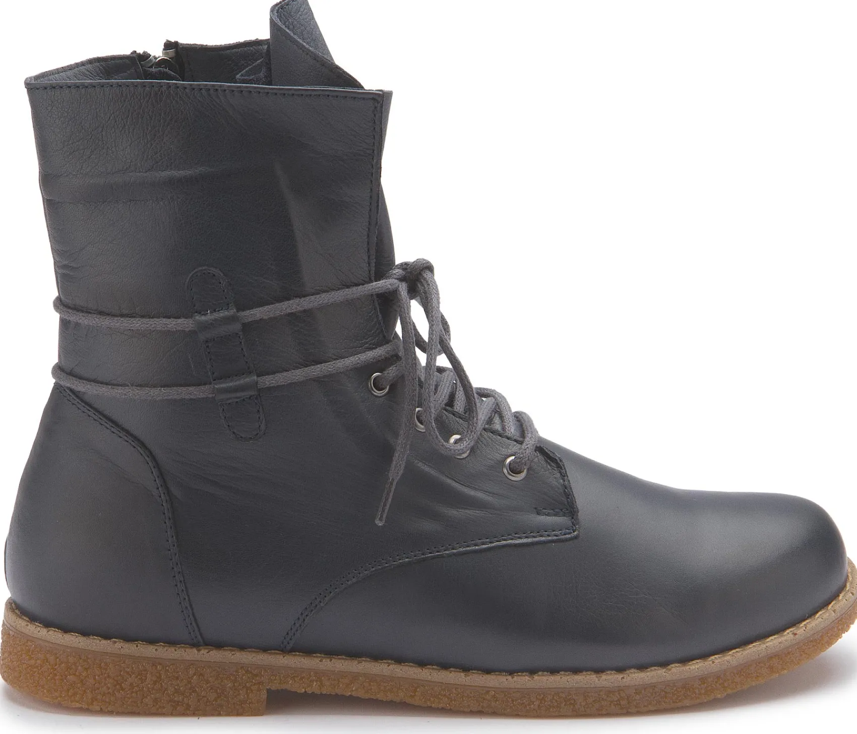 Stiefeletten|Horsch Schuhe Schnürboot in Übergrößen Blau