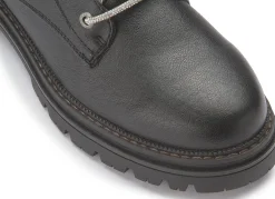 Stiefeletten|Mustang Damen Schnürboot in Übergrößen Schwarz