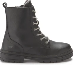 Stiefeletten|Mustang Damen Schnürboot in Übergrößen Schwarz