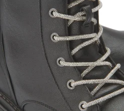 Stiefeletten|Mustang Damen Schnürboot in Übergrößen Schwarz