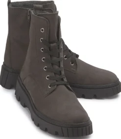 Stiefeletten|Gabor Schnürboot in Übergrößen Grau