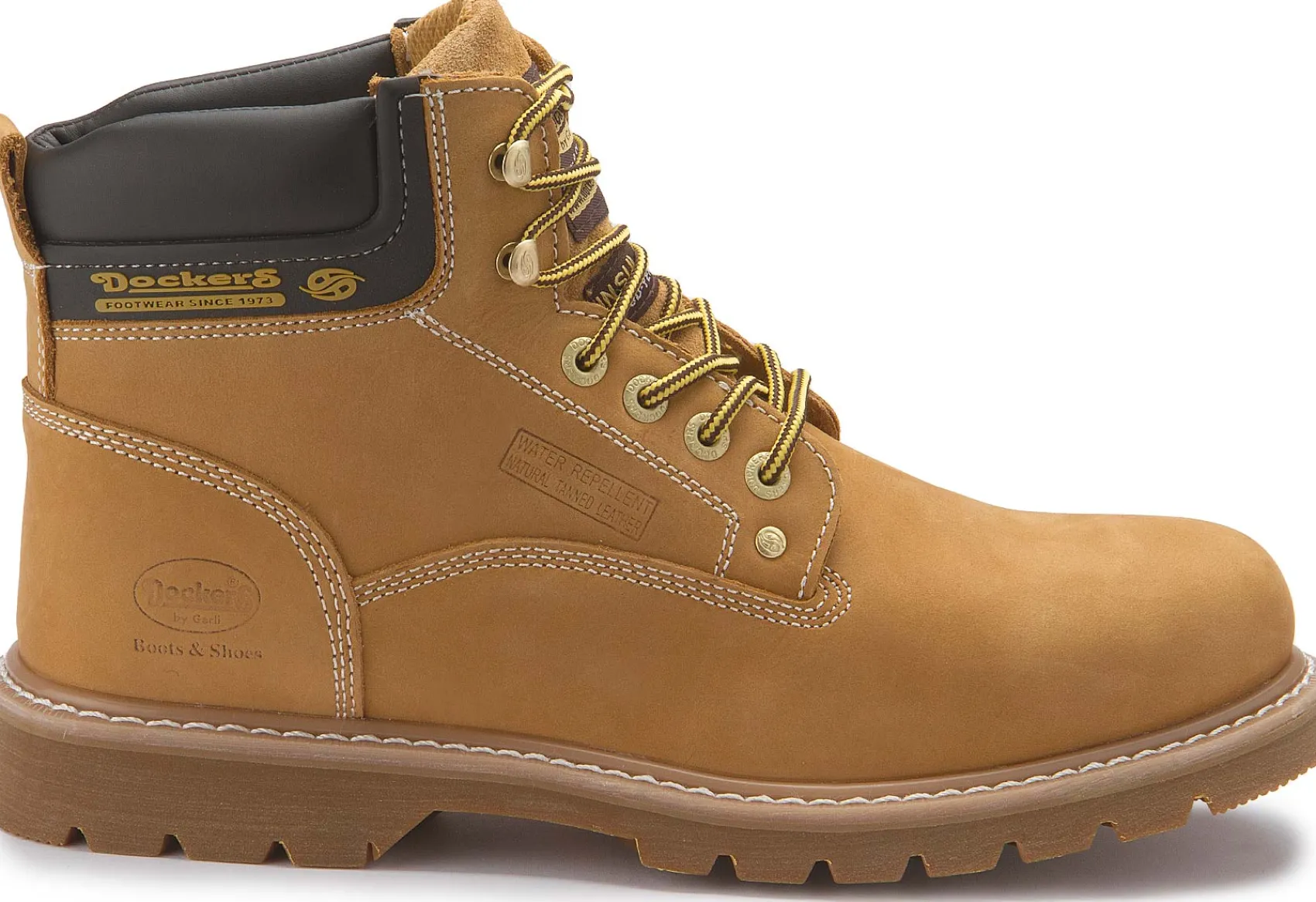 Stiefeletten|Boots|Dockers Schnürboot in Übergrößen Braun