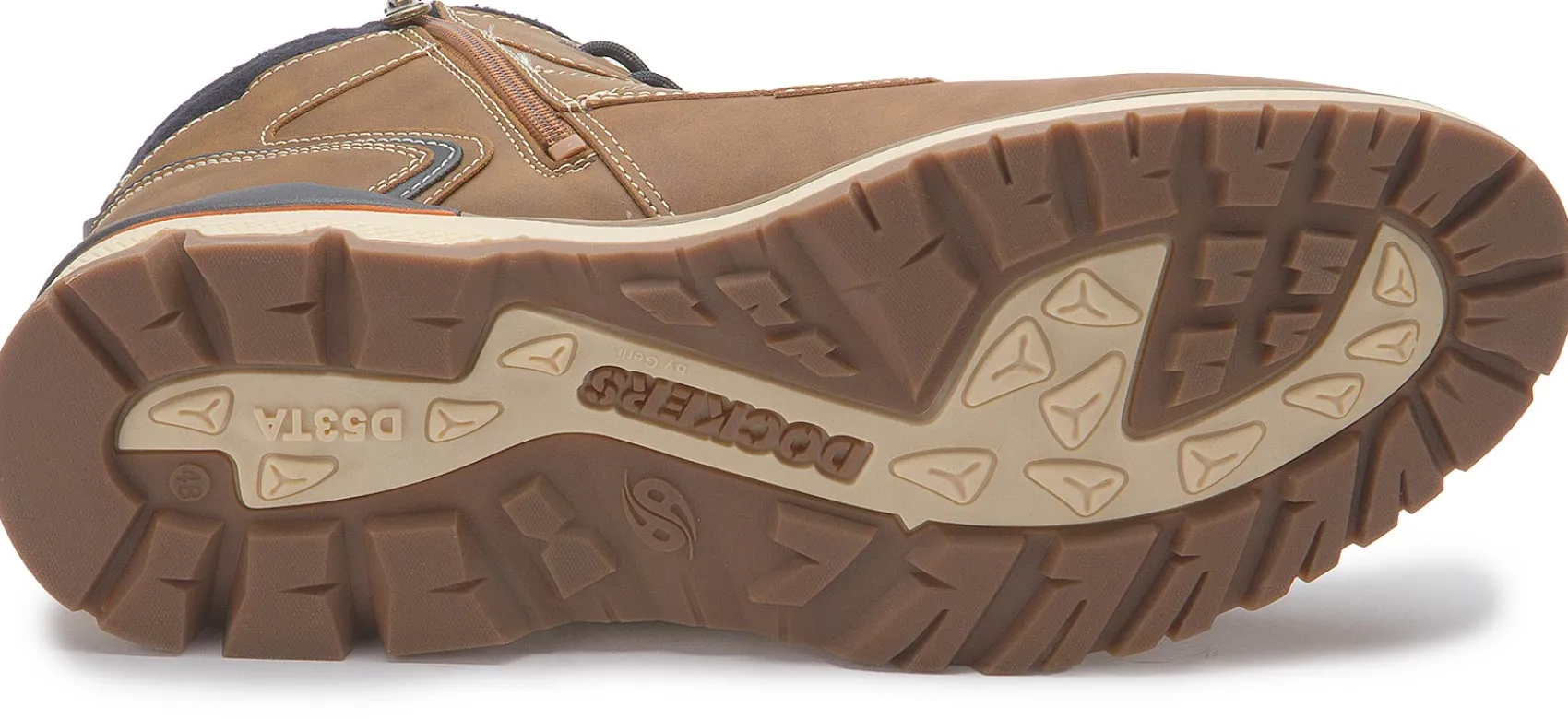 Stiefeletten|Schnürschuhe|Dockers Schnürboot in Übergrößen Braun