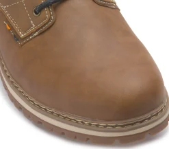 Stiefeletten|Schnürschuhe|Dockers Schnürboot in Übergrößen Braun