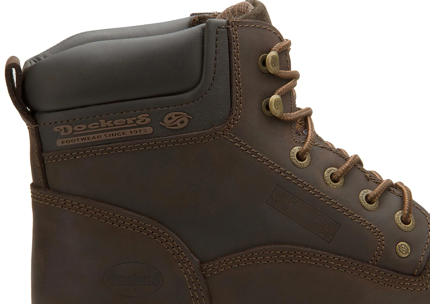 Stiefeletten|Boots|Dockers Schnürboot in Übergrößen Braun