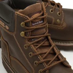 Stiefeletten|Boots|Dockers Schnürboot in Übergrößen Braun