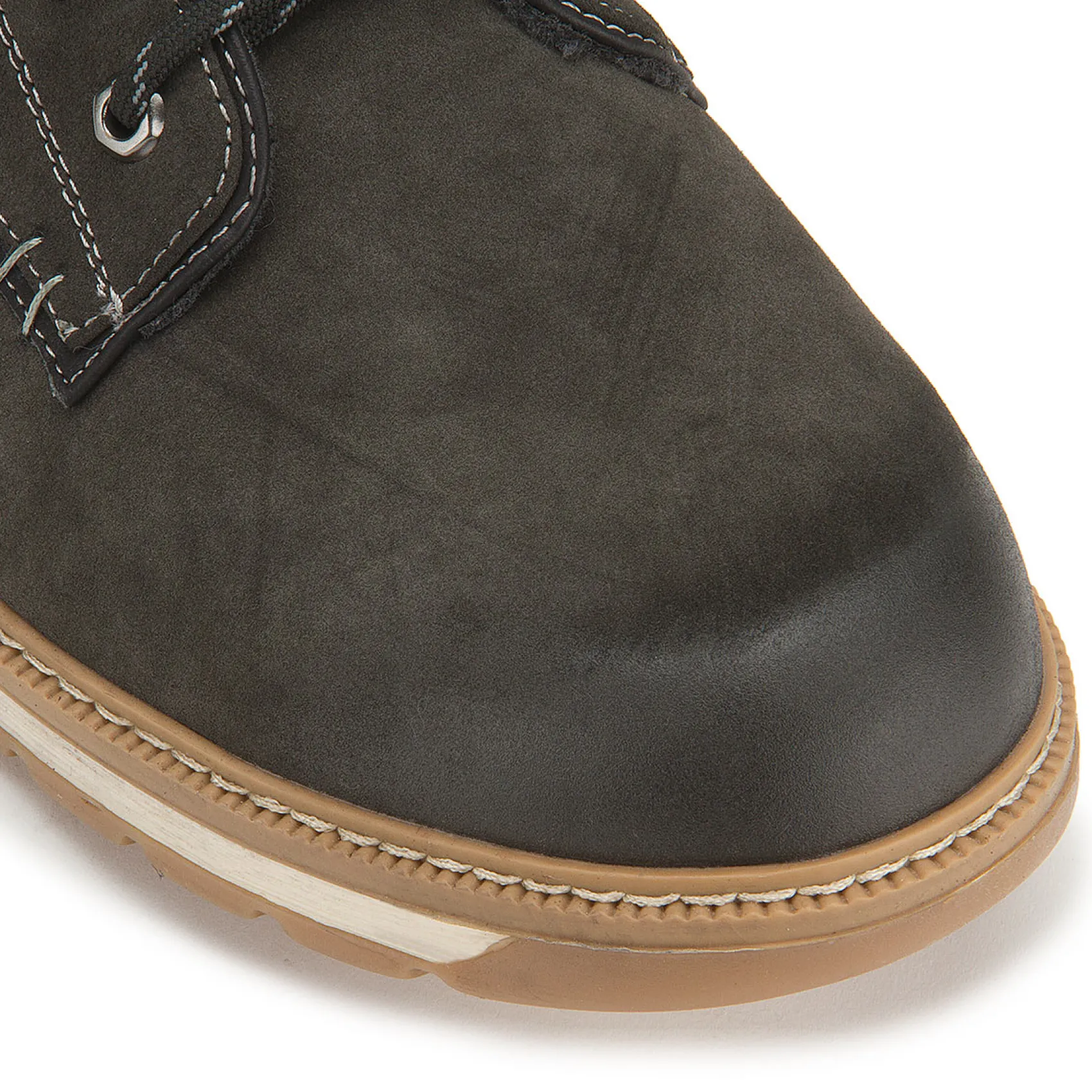Stiefeletten|Boots|Mustang Herren Schnürboot in Übergrößen Grau