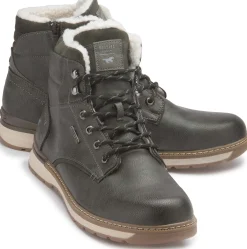 Stiefeletten|Boots|Mustang Herren Schnürboot in Übergrößen Grau