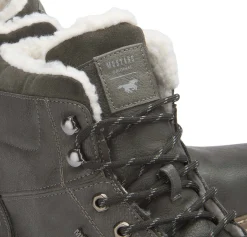 Stiefeletten|Boots|Mustang Herren Schnürboot in Übergrößen Grau