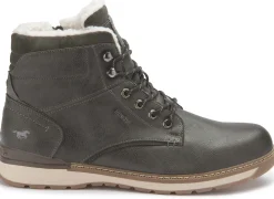 Stiefeletten|Boots|Mustang Herren Schnürboot in Übergrößen Grau
