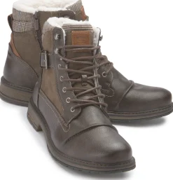 Stiefeletten|Schnürschuhe|Mustang Herren Schnürboot in Übergrößen Braun