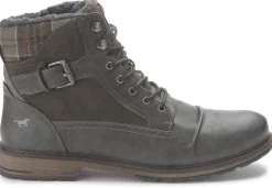 Stiefeletten|Schnürschuhe|Mustang Herren Schnürboot in Übergrößen Grau