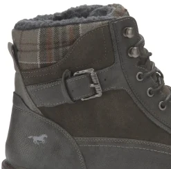 Stiefeletten|Schnürschuhe|Mustang Herren Schnürboot in Übergrößen Grau