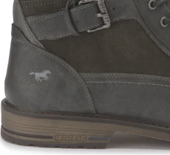 Stiefeletten|Schnürschuhe|Mustang Herren Schnürboot in Übergrößen Grau