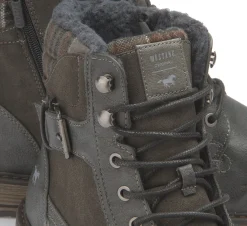 Stiefeletten|Schnürschuhe|Mustang Herren Schnürboot in Übergrößen Grau
