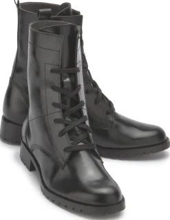 Stiefeletten|Horsch Schuhe Schnürboot in Untergrößen Schwarz