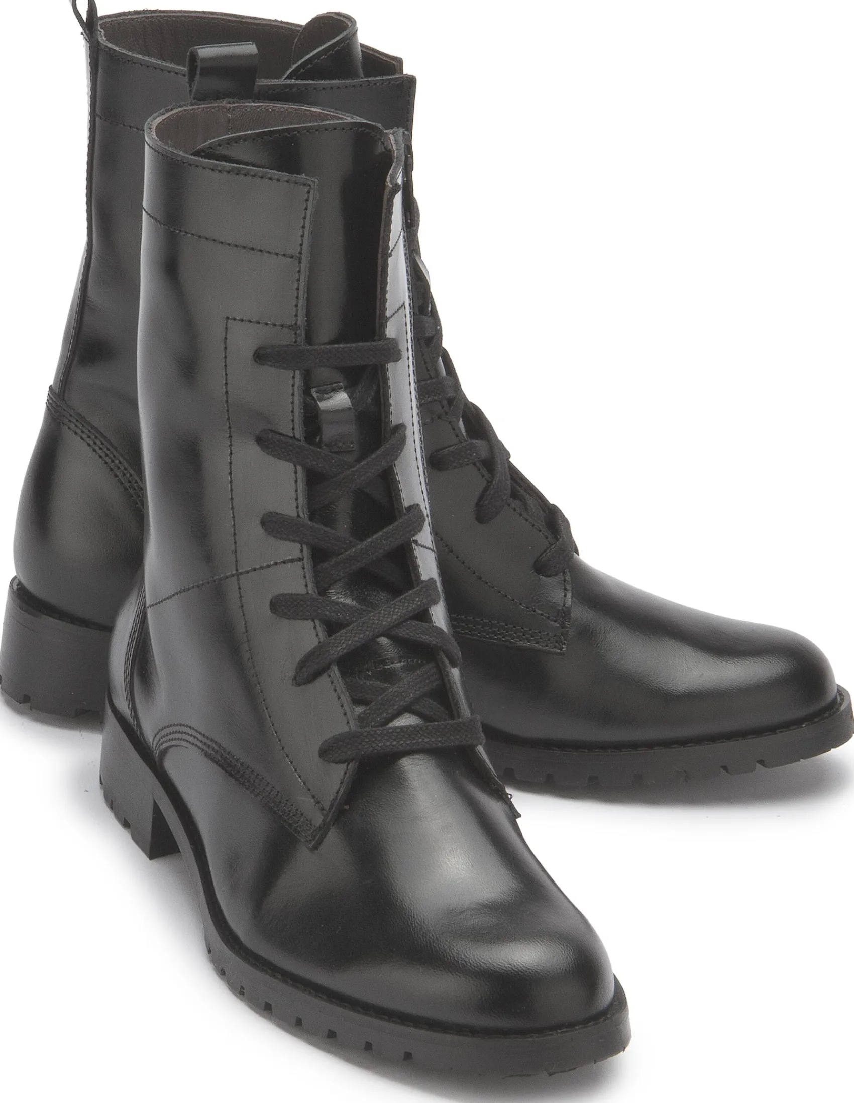 Stiefeletten|Horsch Schuhe Schnürboot in Untergrößen Schwarz