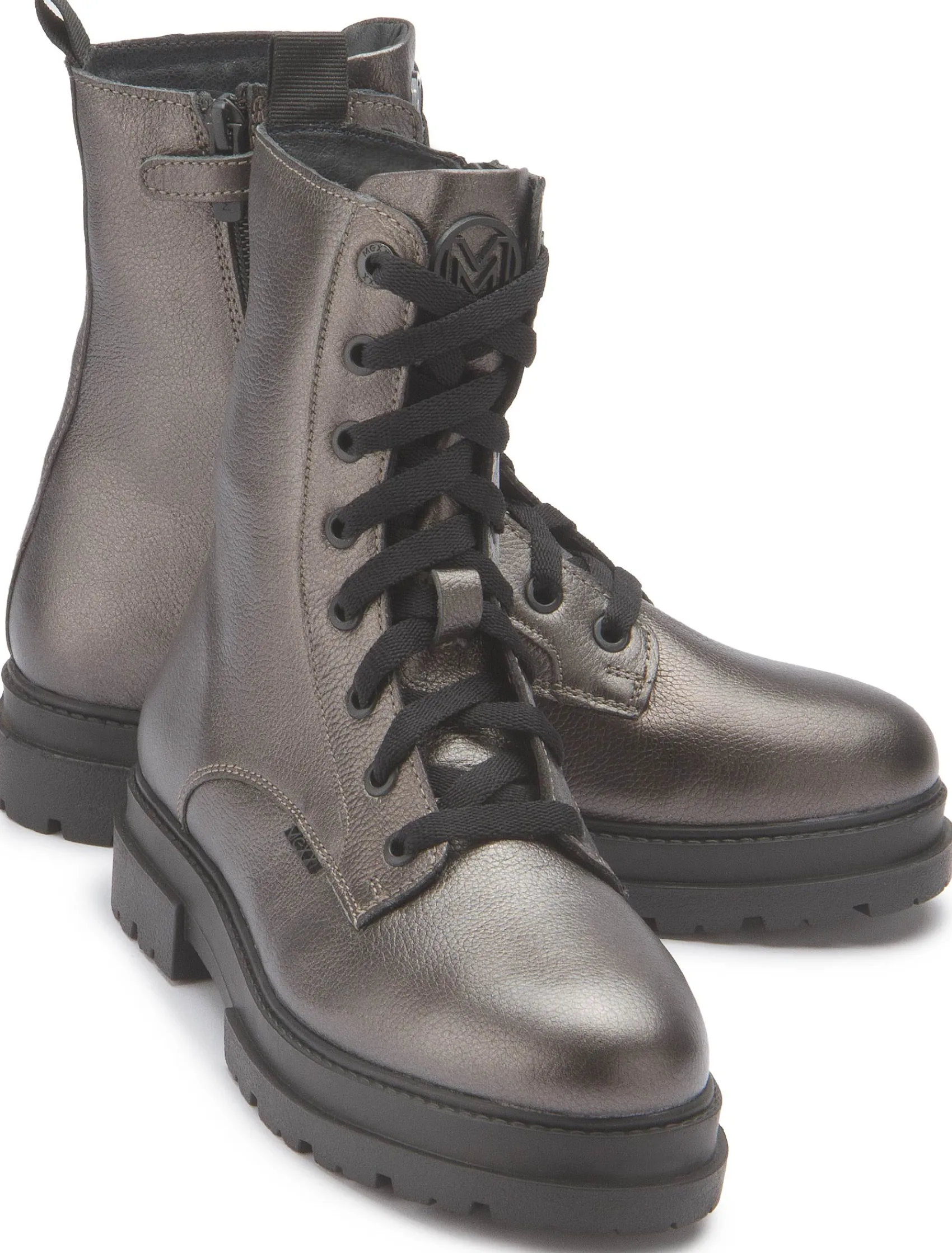 Stiefeletten|Mexx Schnürboot in Untergrößen Silber/Gold